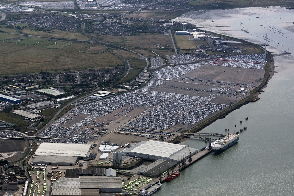 VW Group cars in transit storage at Sheerness in Kent UK … Flickr
