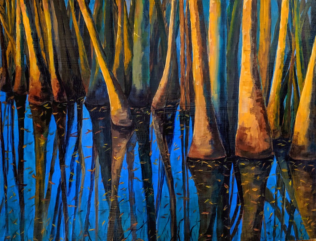 Tupelo Swamp (Acrylic Painting) Tupelo swamp near Humnoke,… Flickr