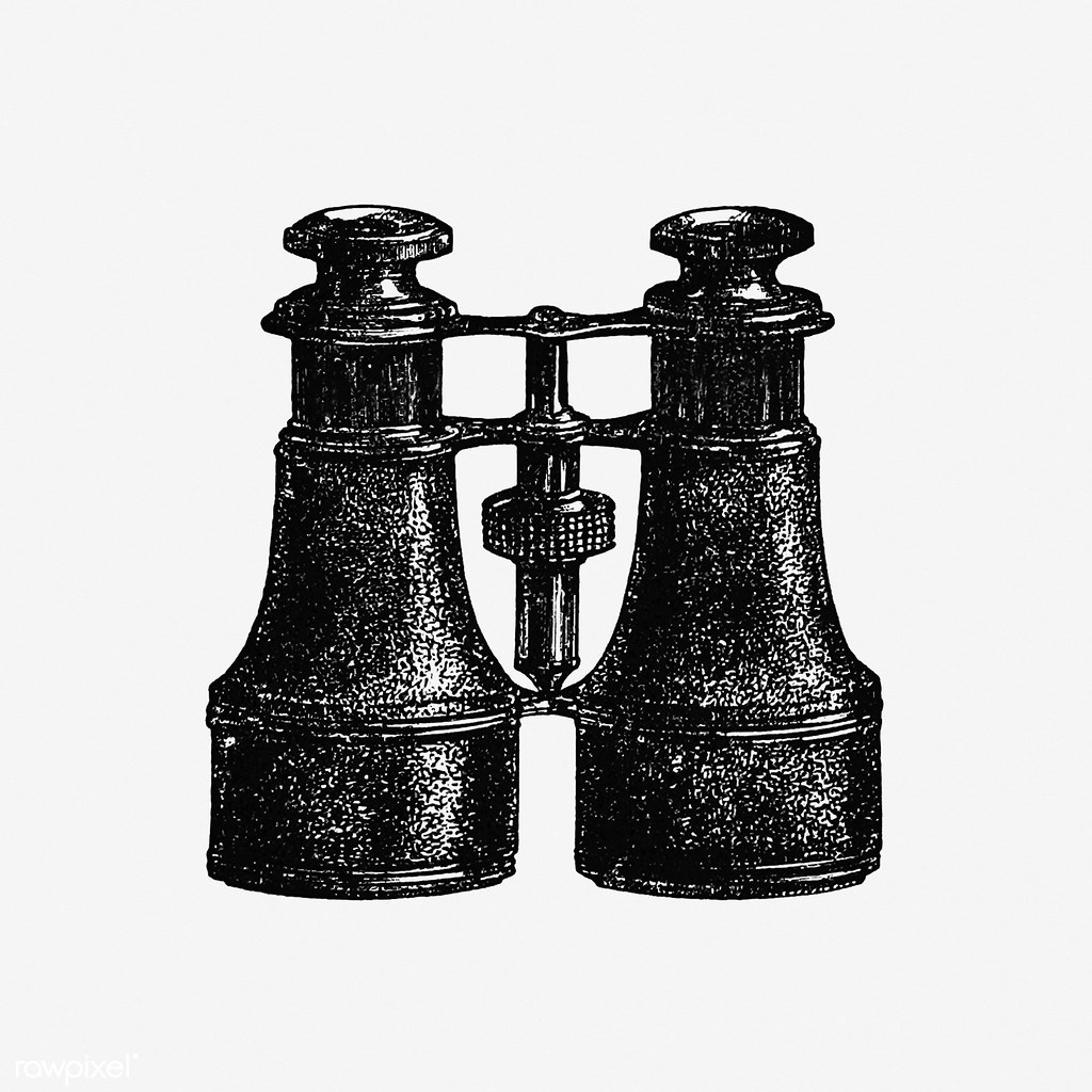 Vintage binoculars illustration Free download under CC Att… Flickr