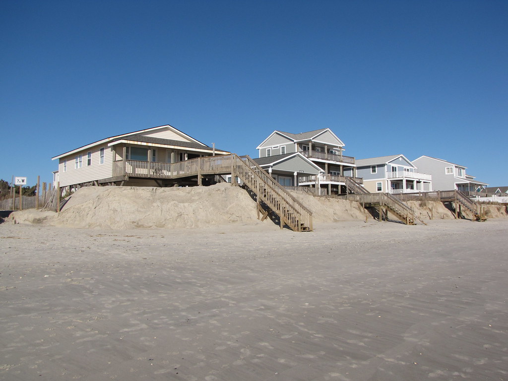 Eroded Oak Island Beach in Oak Island, North Carolina in B… Flickr