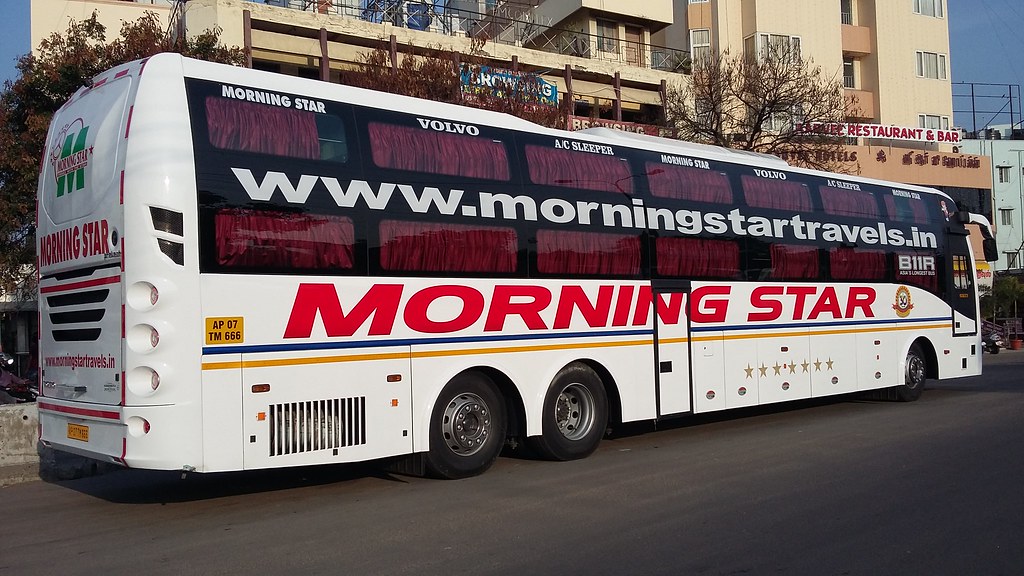 MORNING STAR TRAVELS AP 07 TM 666 B11R VOLVO CELESTE MULTI… Flickr