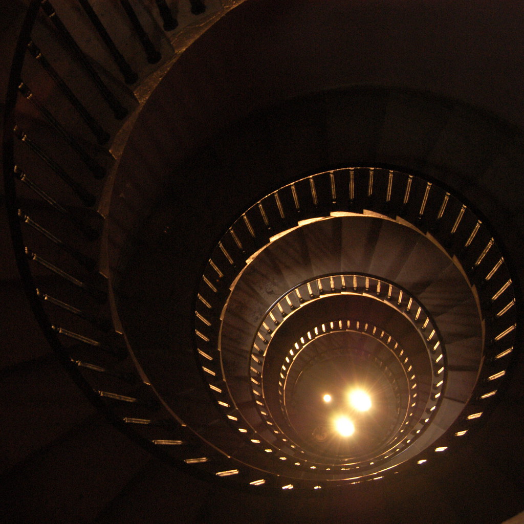Golden spiral Staircase in Beckford's Tower, Bath Suzanne Hamilton