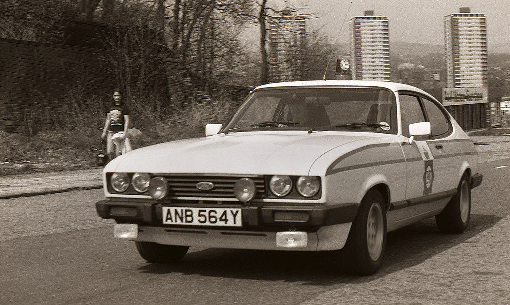 On the Rochdale Roads in 1983 A Ford Capri of the Greater … Flickr