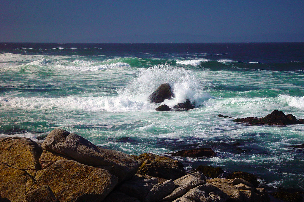 Big Sur Water splashing on a rock Rick Flickr