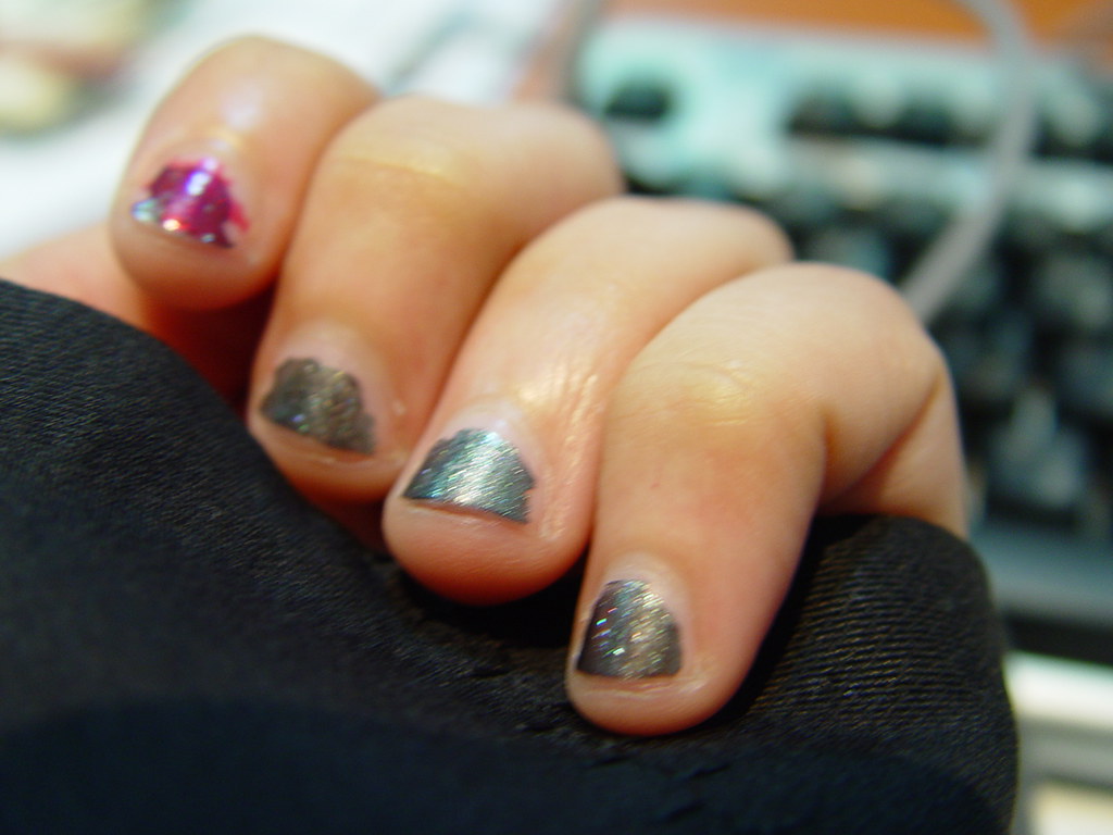 ugly nails! my ugly nails! Hamda Ahli Flickr