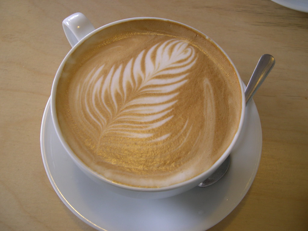 DSCN0777 latte art Crema Bakery, portland, oregon ndmiller Flickr