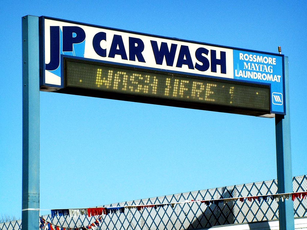 Wash here! JP Car Wash, Washington St. Night Owl City Flickr