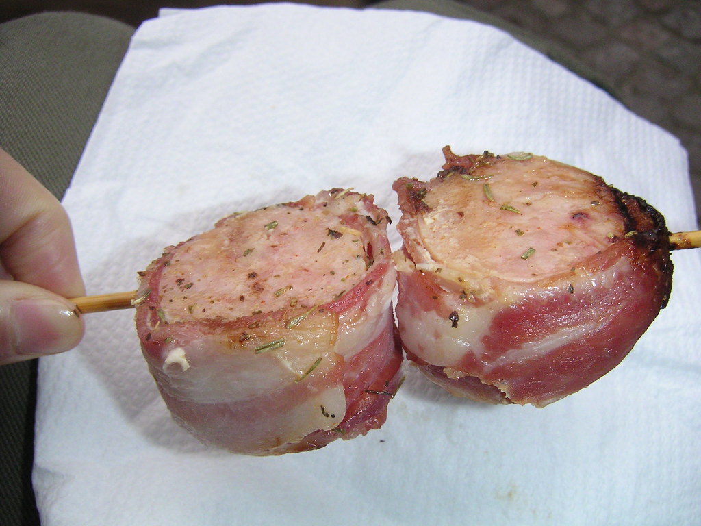 our picnic bacon wrapped chicken sausage Alice Flickr