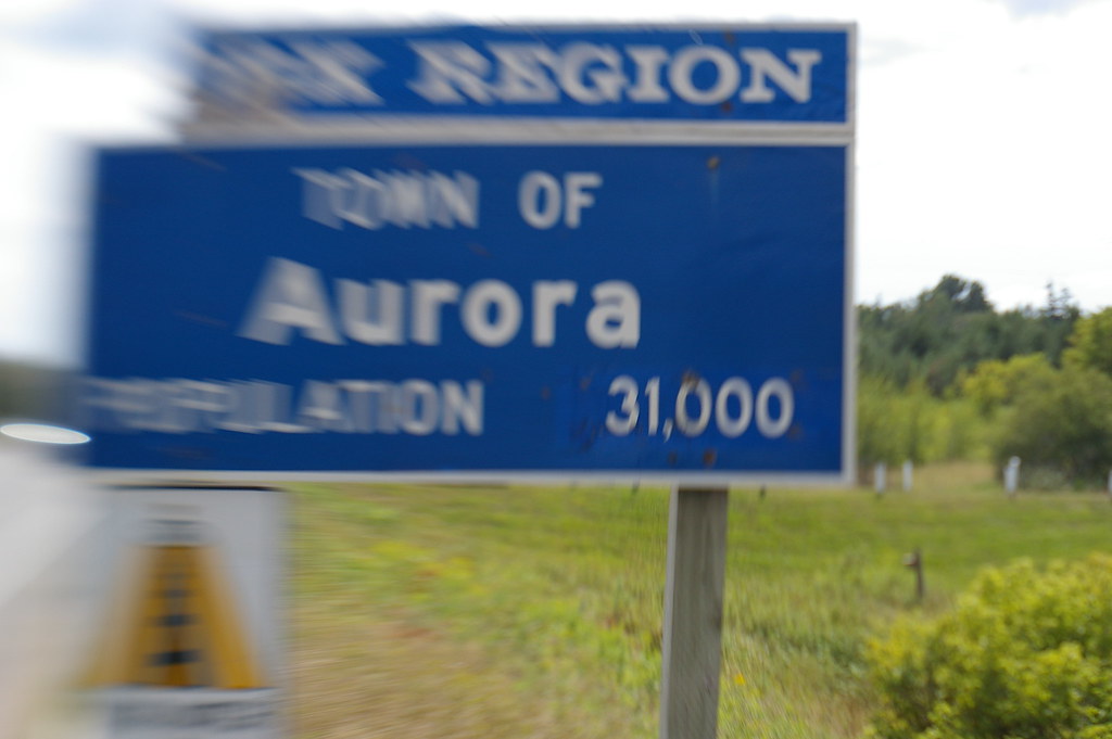 Aurora Population 31000 Population Sign on Yonge St. as yo… Flickr
