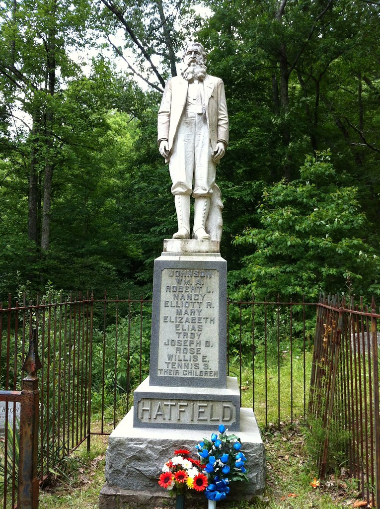 "Devil Anse" Hatfield Statue Notice the names of the 13 Ha… Flickr