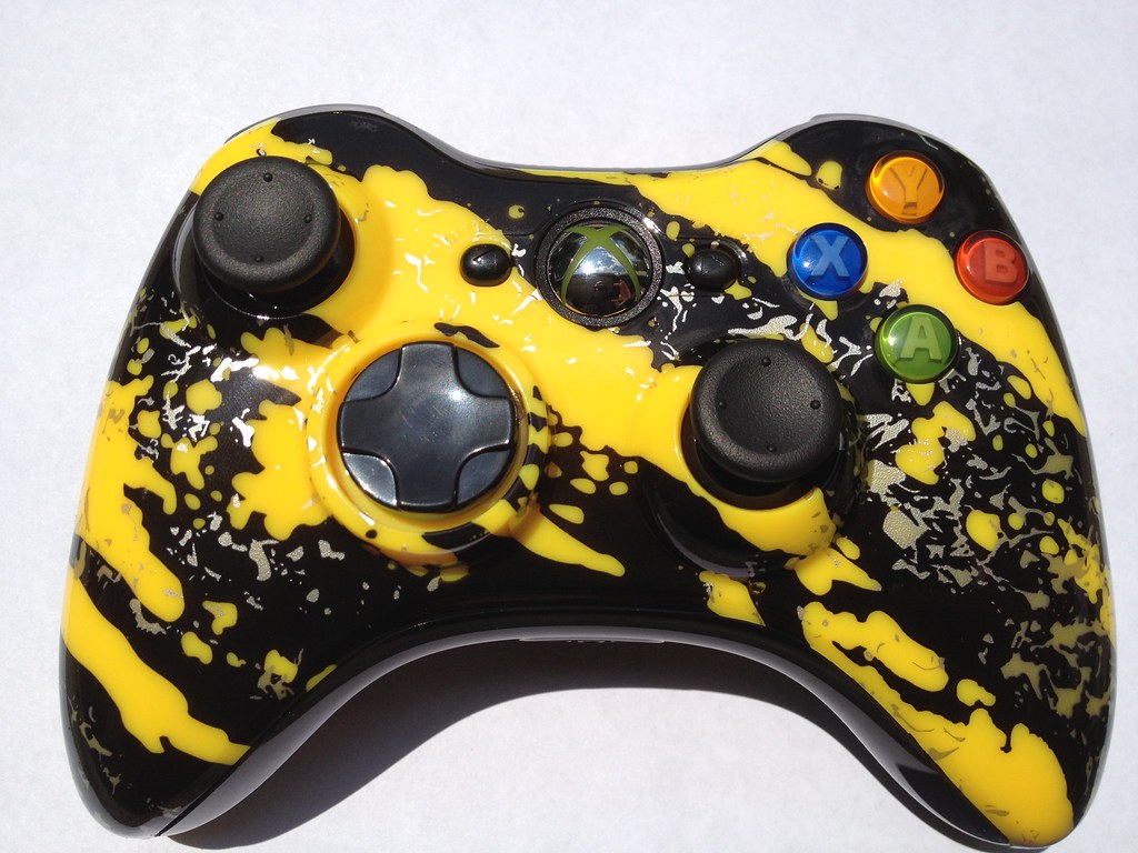 Hydro Dipped Yellow Splatter Xbox 360 Controller Hydro Dip… Flickr