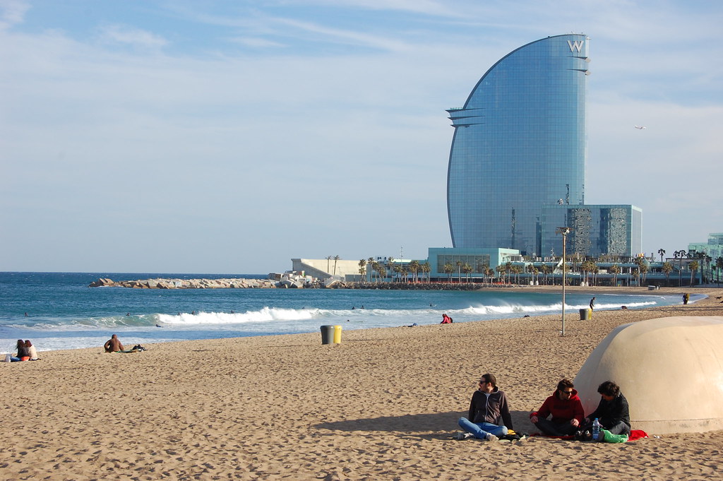 Beach Scene, Barcelona SnapDoc Flickr