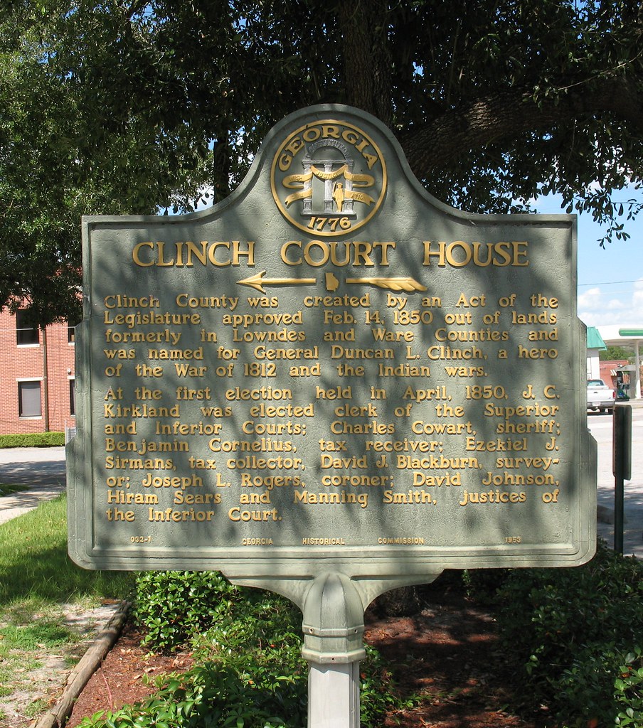 Clinch Court House Marker (GHC 0321) Homerville GA Flickr