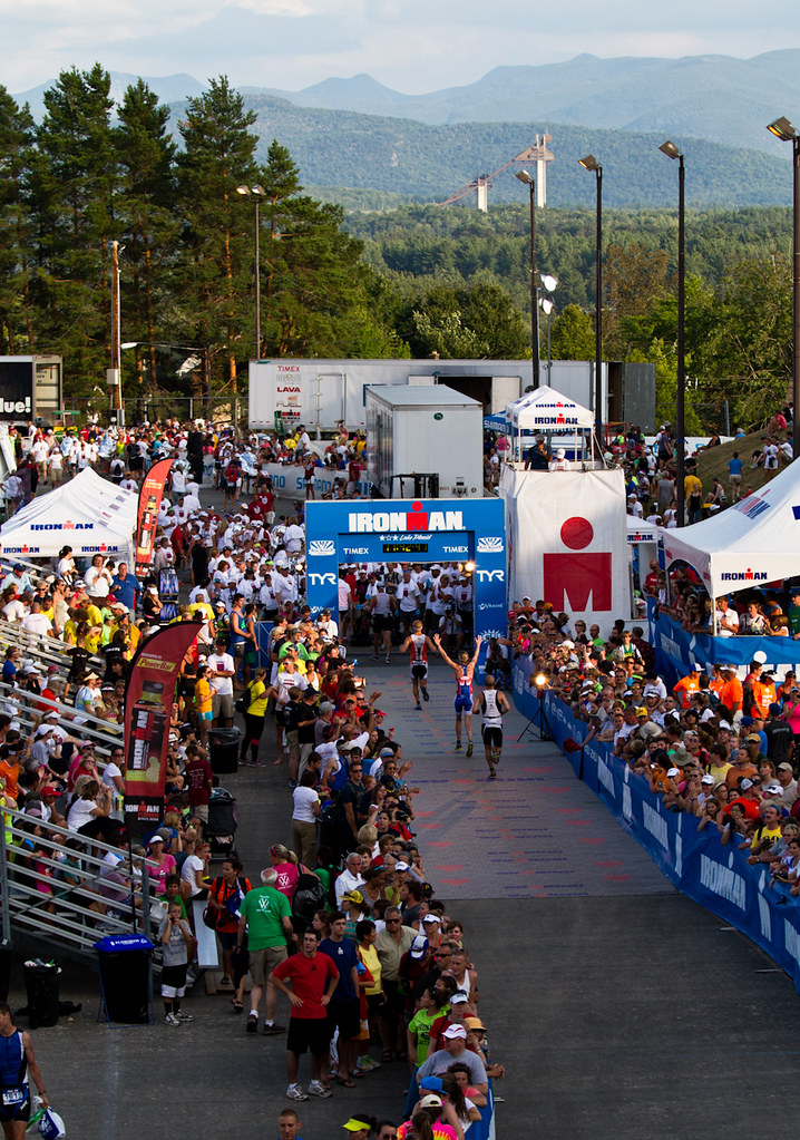 IRONMAN Lake Placid Finish line around 7pm Mags D. Flickr