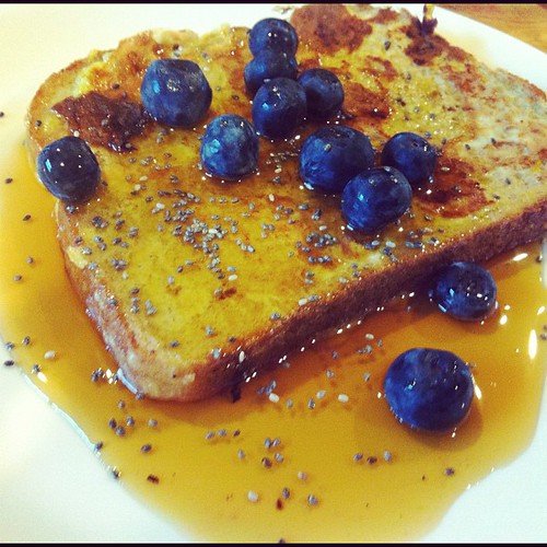 Banana protein french toast! Yummy! Flickr