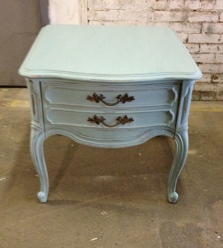 Distressed Blue End Table SOLD Kerry Draicchio Flickr