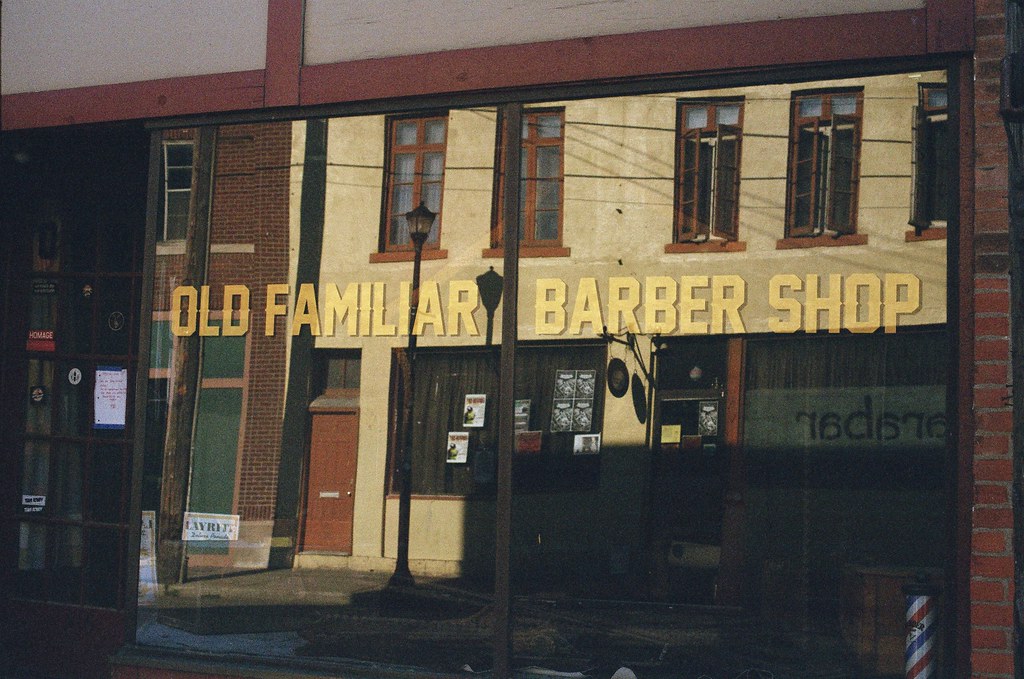 Old Familiar Barber Shop Canon FTb Canon FD 50mm 1.4 SS… Flickr
