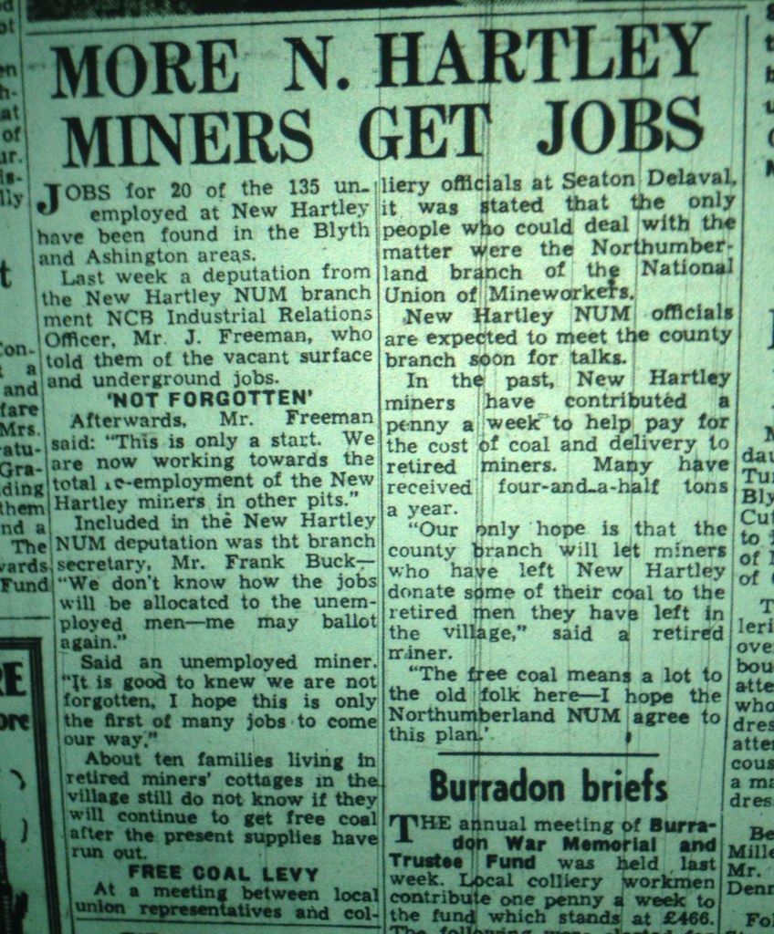 New Hartley pit 1959 'more miners find jobs' A report fr… Flickr