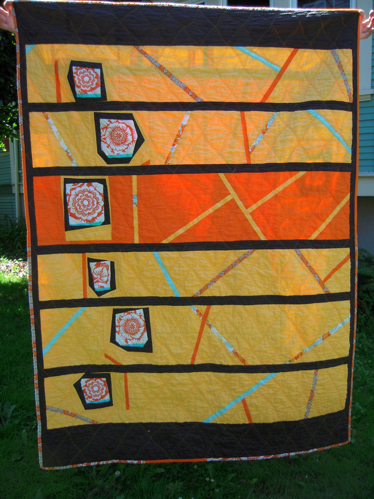 Orange Stripe Quilt quilt Finish! Gail Lizette Flickr