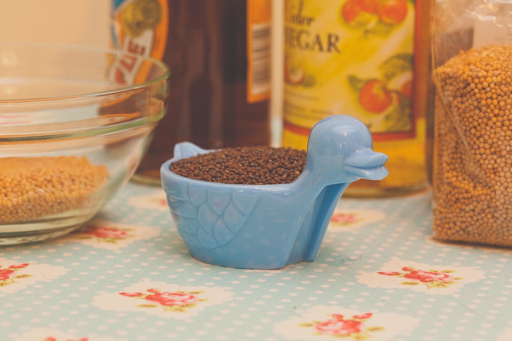 mustard making mustard seeds, cider vinegar, beer. Soak! A… Flickr