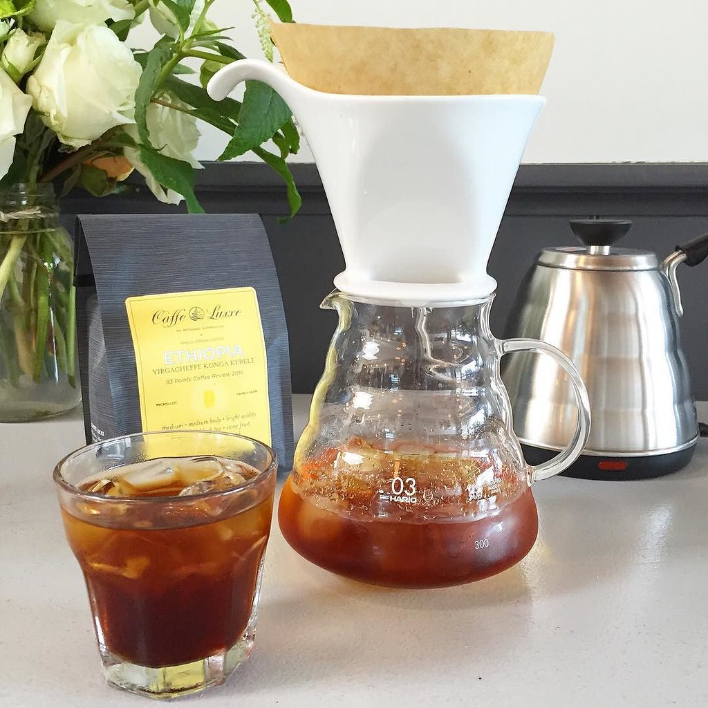 Make pour over iced coffee at home, just like at Caffe Lux… Flickr