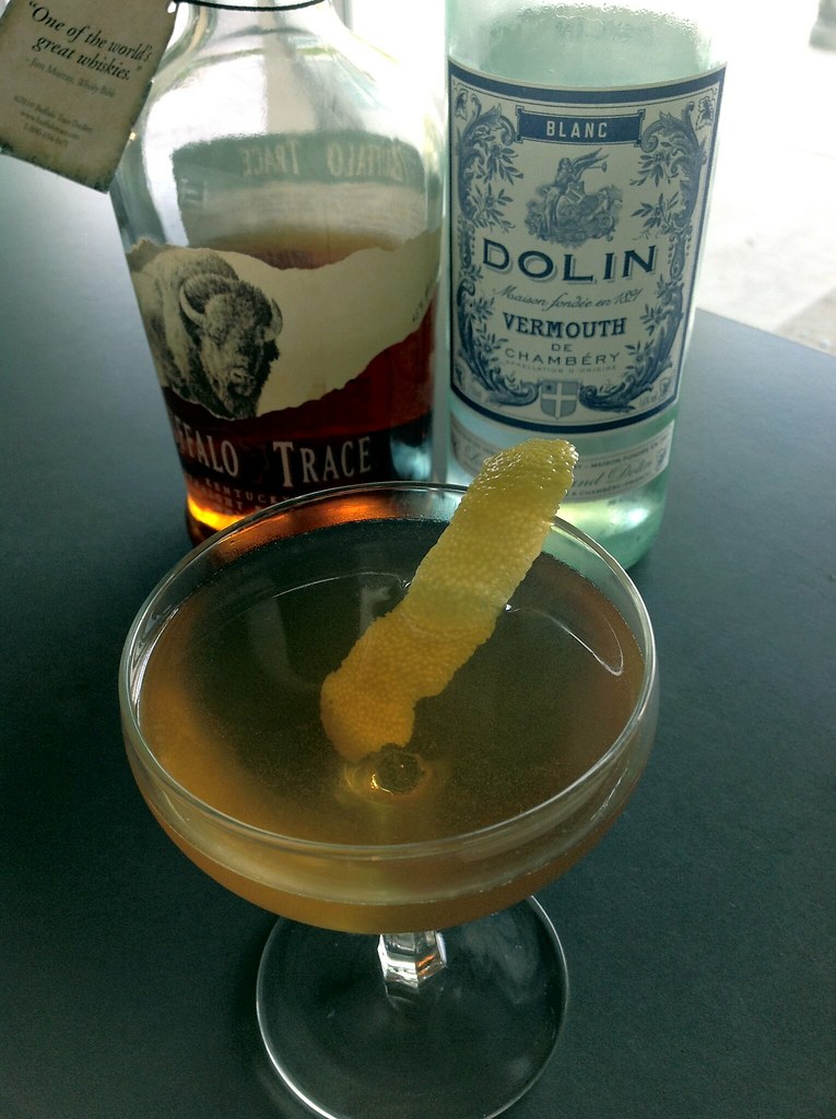 Bianco Manhattan bourbon, white vermouth, lemon twist Flickr