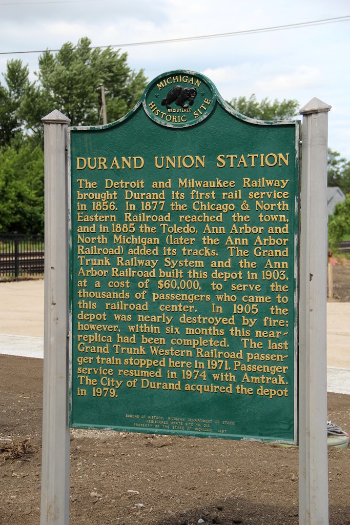 Durand Union Station Historical Marker (Durand, Michigan) Flickr