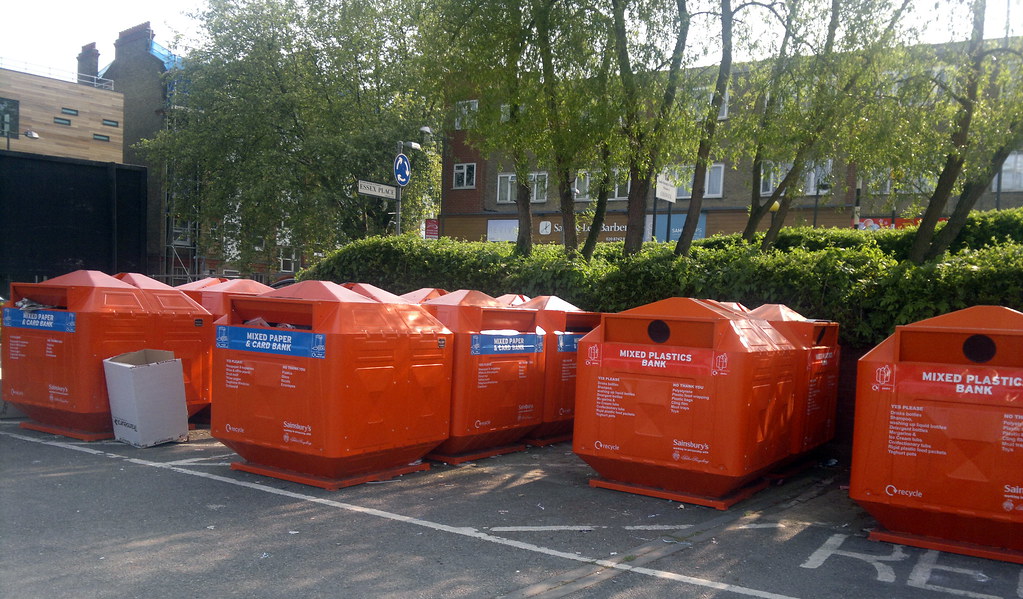 23rd May 2012 Recycle bins Sainsbury's Chiswick London 23r… Flickr