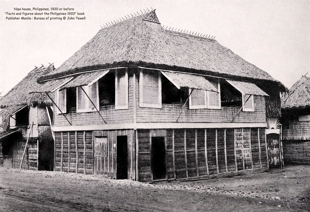 Nipa house, Philippines, 1920 or before Nipa house, Philip… Flickr