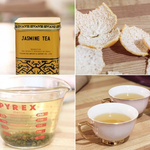 Mandarin & Jasmine Tea Cup Jellies with Raspberries Flickr