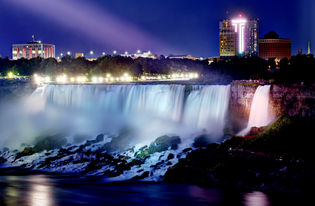 Niagara Falls Niagara Falls (NY one) at night Tony Shi Flickr