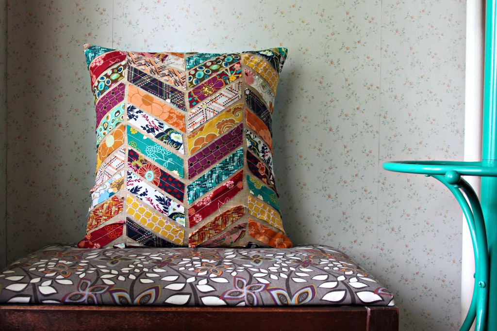 Indie Pillow inspired by West Elm Kantha Chevron Pillows Flickr