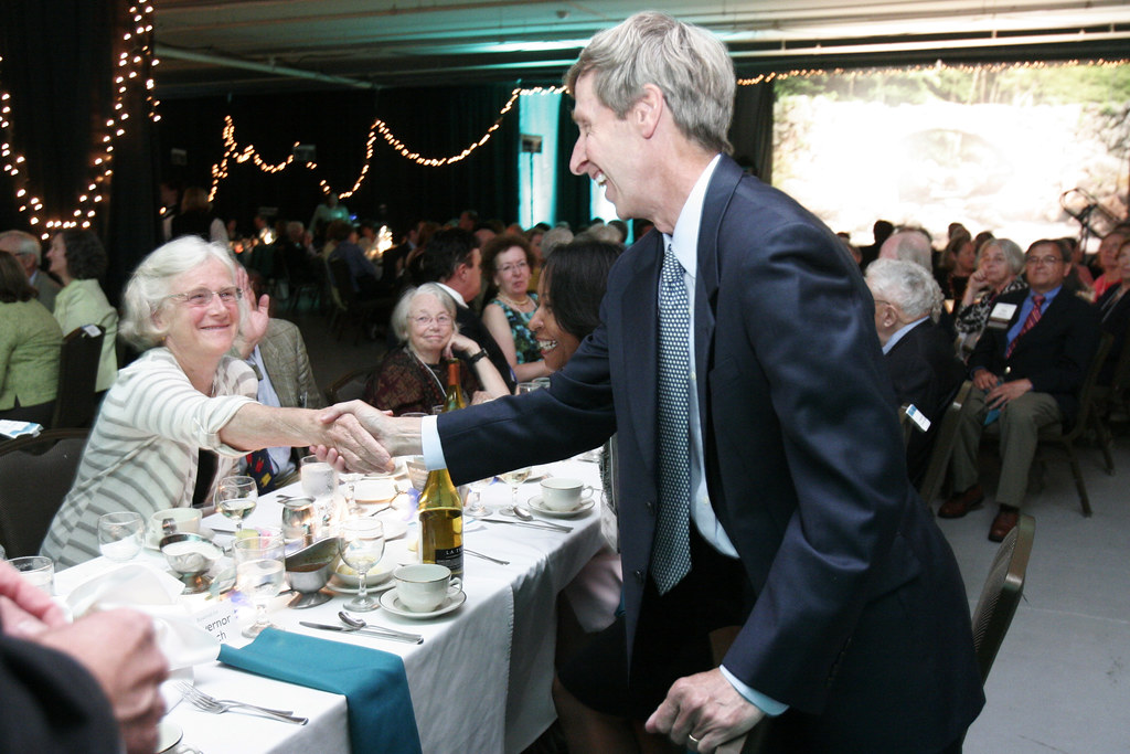 Governor Lynch greets Mary McGowan New Hampshire Charitable Foundation Flickr