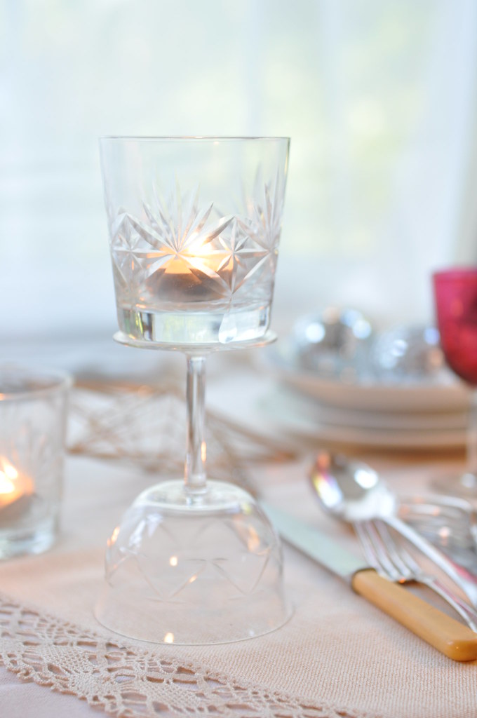candle_glass Tea light in a glass balanced on a champagne … Nicola