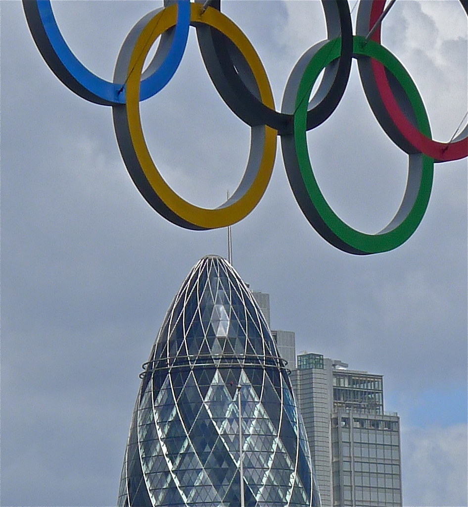 Olympic rings in London, 2012 sbally. Flickr