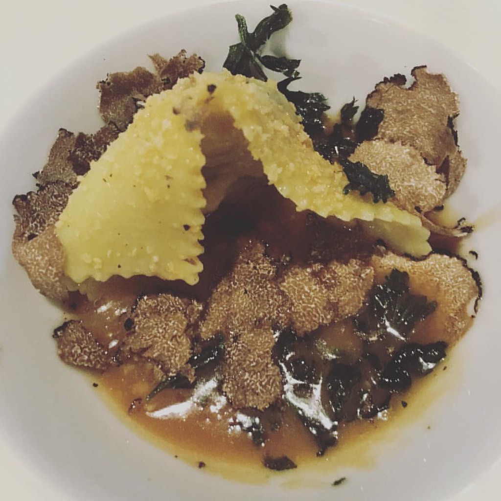 Oxtail ravioli Parmesan fried parsley black truffle … Flickr