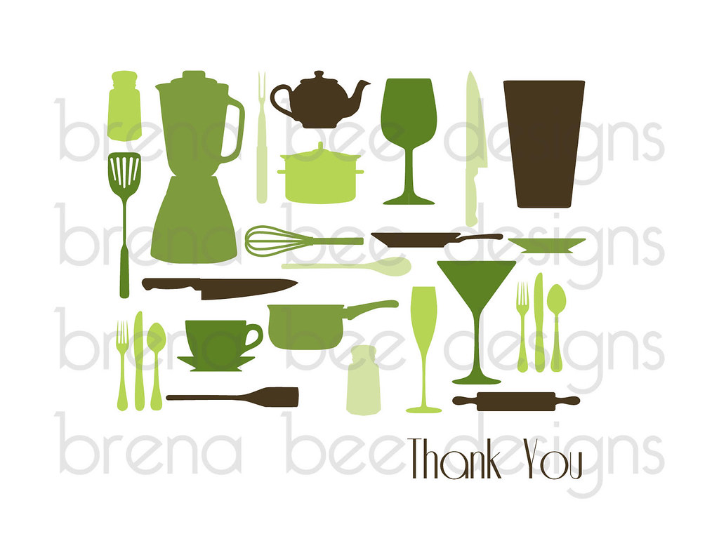 Retro Kitchen Greeting/Thank you Card Custom Printable D… Flickr