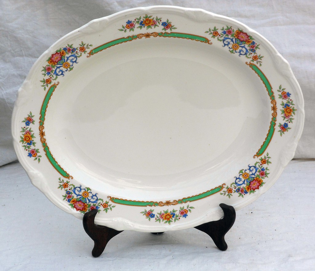 Oval Platter W H Grindley Tunstall England Edwardian 1900s… Flickr