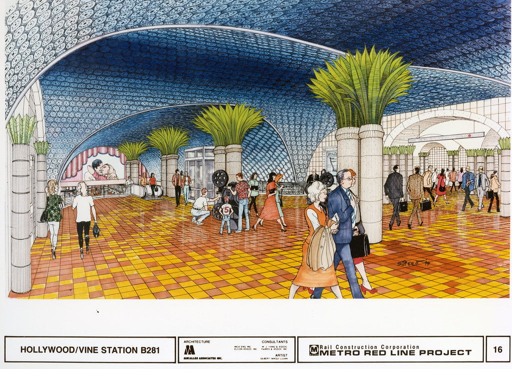 Hollywood/Vine Station 1994. Artist's rendering depicting … Flickr