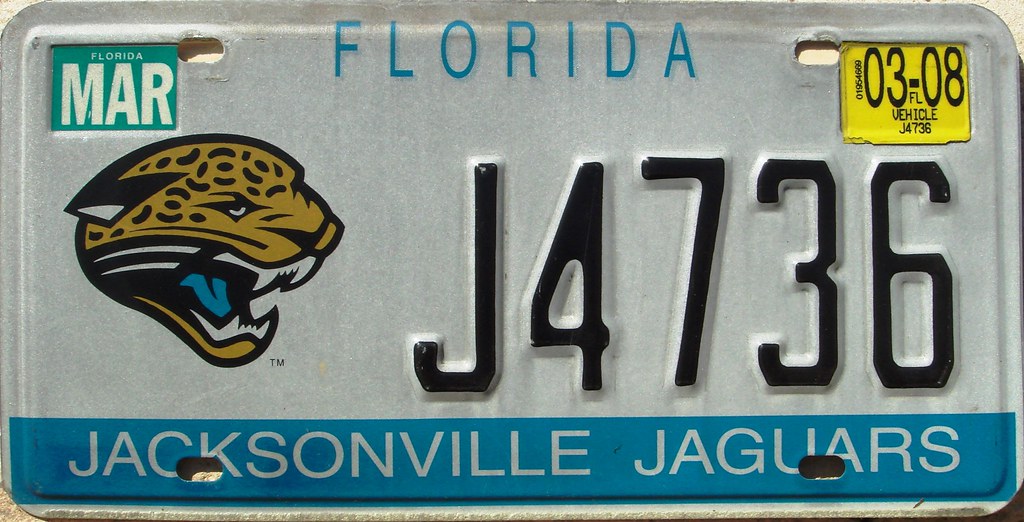 Jacksonville Jaguars License Plate (Florida) Football NFL Flickr