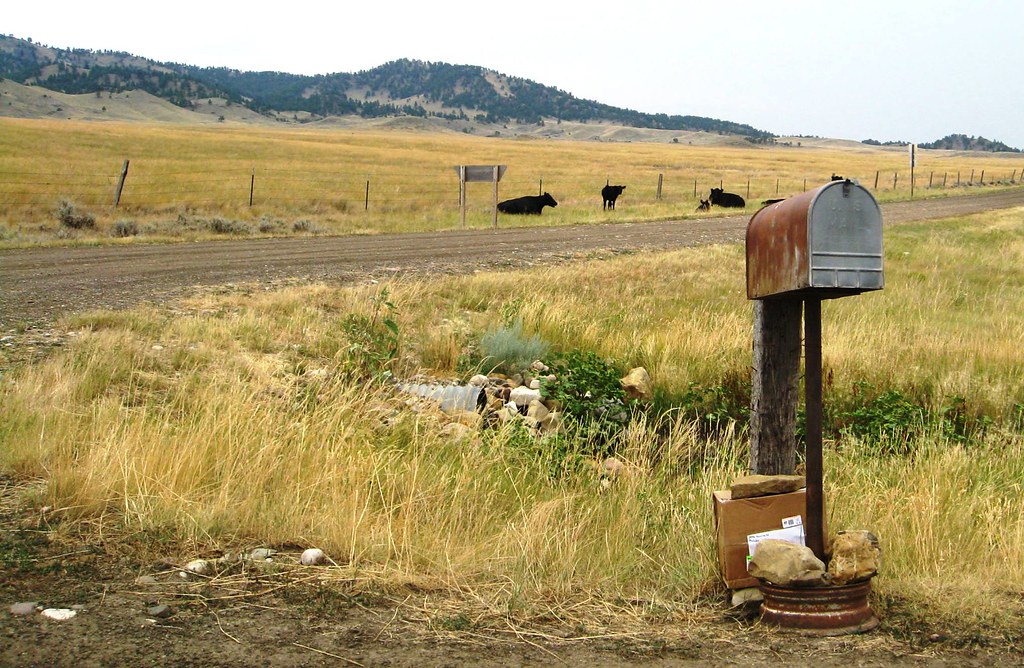 Rural Route in Bear Paw Mountains Remote ranches in the Be… Flickr