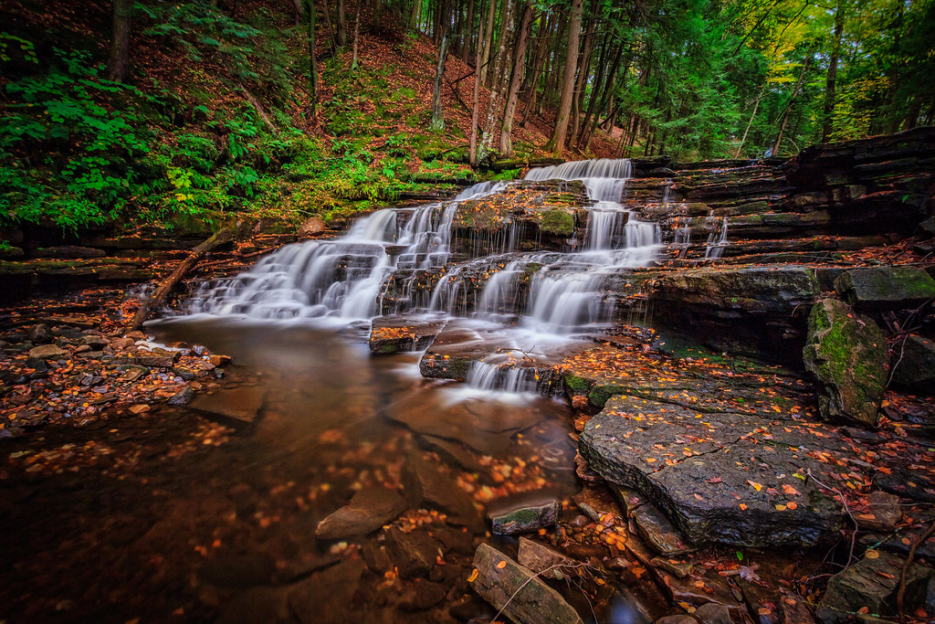 Beecher Creek Falls...in the Fall This shot involved climb… Flickr