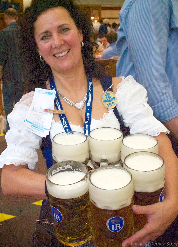 More Beer Please Giant steins of beer. Derrick Story Flickr
