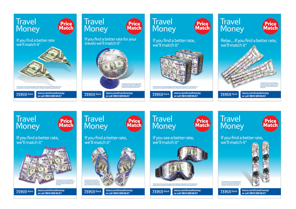 Tesco Bank Travel Money Leaflet cover concepts Flickr