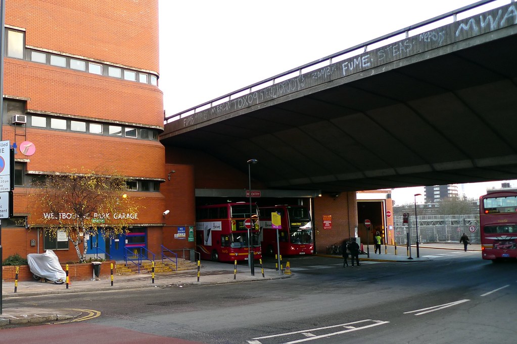 Westbourne Park Garage The bus garage in Westbourne Park. Flickr