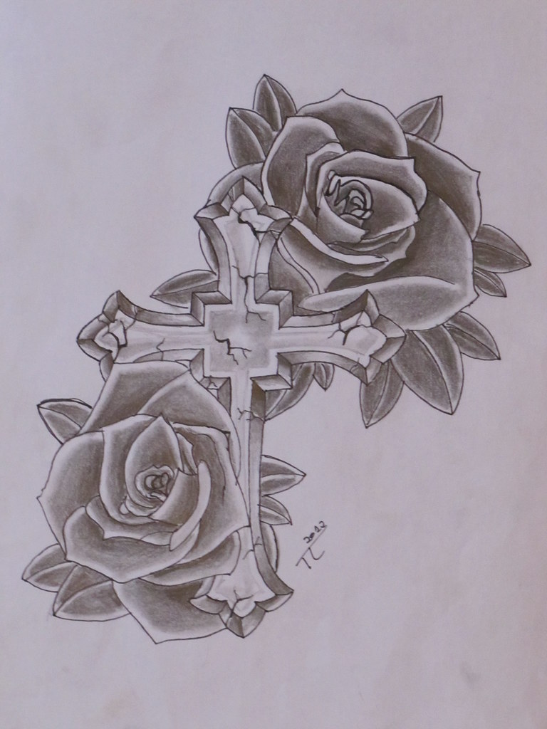 Rose cross tattoo 3 Eckert Design Flickr