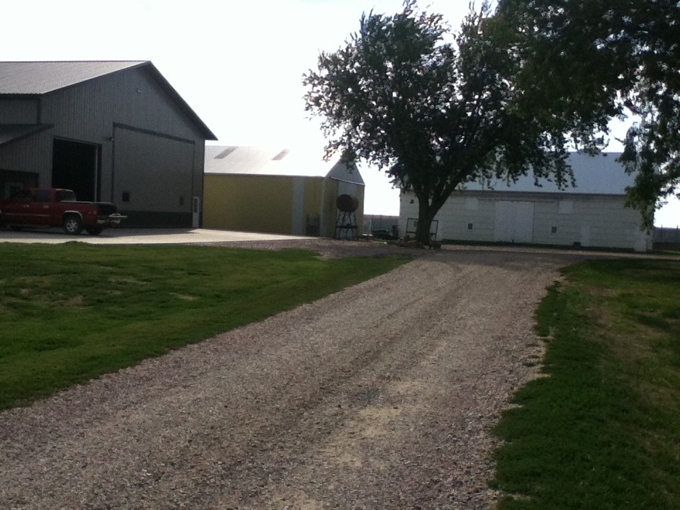This is a picture of three sheds. The white barn is used f… Flickr