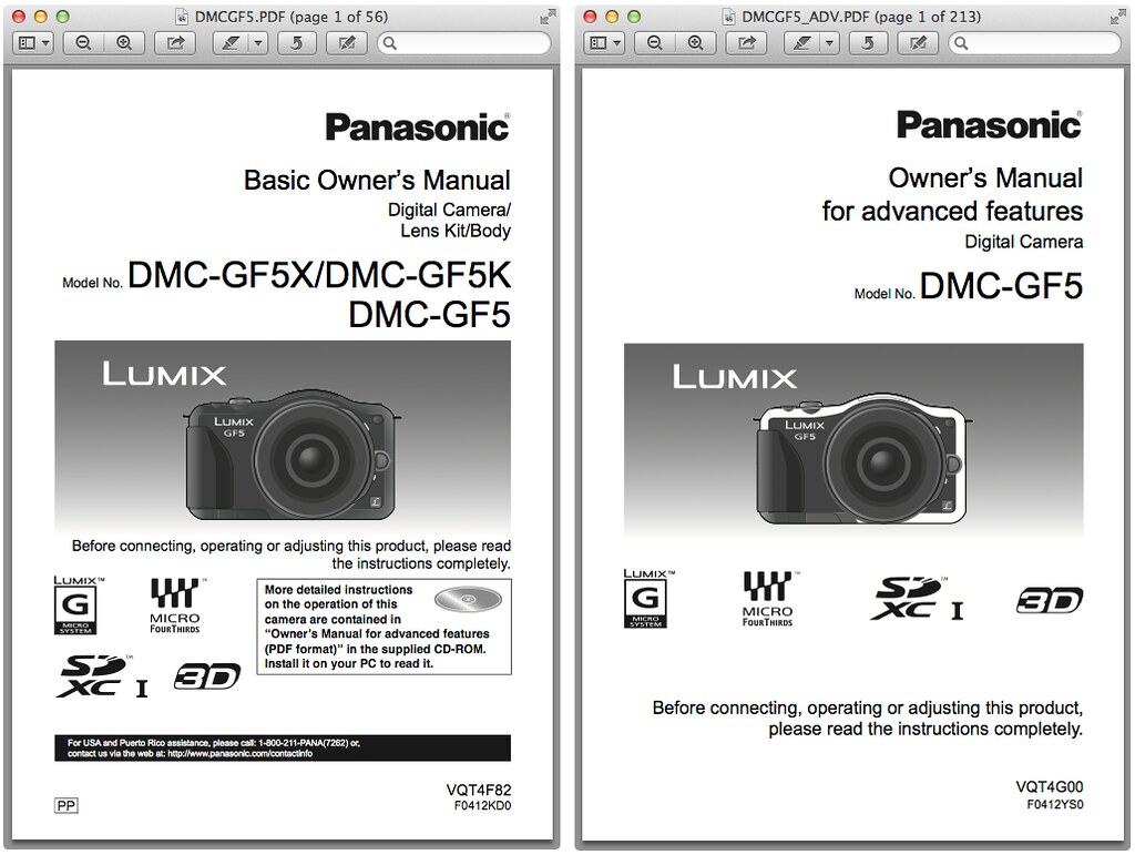 Panasonic GF5 Manual Basic & Advanced Manuals Visit Pana… Flickr