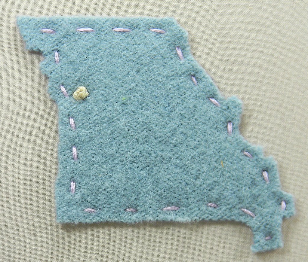 North Kansas City Missouri Map, Felted Embroidery Hoop Art… Flickr