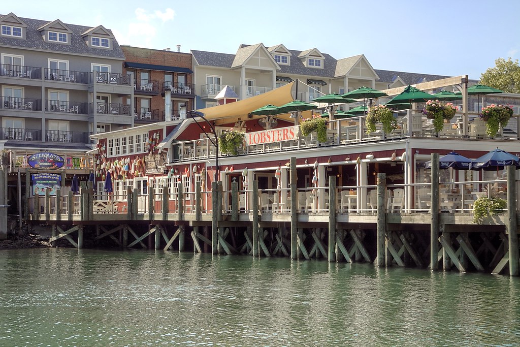 Lobsters Waterfront area of Bar Harbor. scottnj Flickr